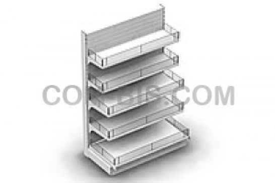 Стеллаж торговый пристенный 1500х500