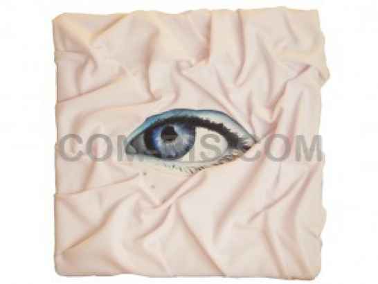 Картина маслом - Зеркало души (Всевидящее Око), ткань, стразы Сваровски