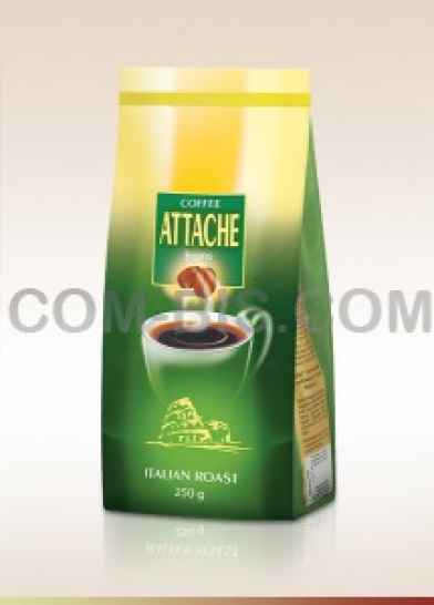 Кофе в зернах Attache Итальянская темная обжарка 250г.