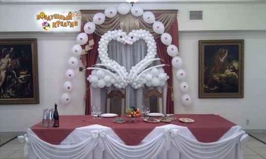 Оформление зала  шарами