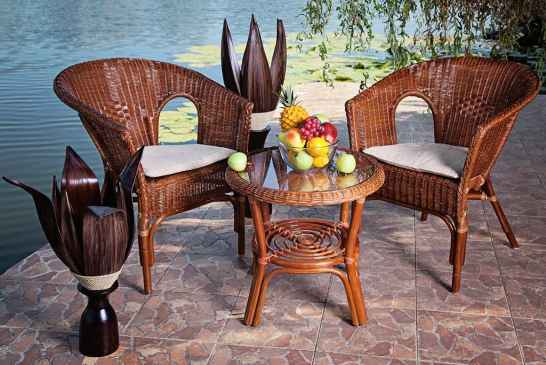 Комплект из натурального ротанга 02\08