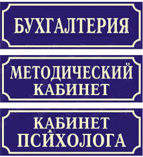 Таблички кабинетные