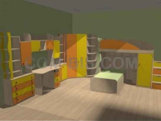 Детская комната Л-класс: оранж