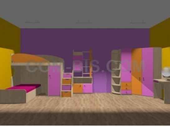 Детская комната Л-класс: розовая мечта Детская комната Л-класс: розовая мечта