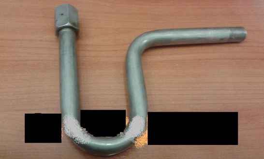 Импульсная трубка (отвод угловой U-образный) гайка накидная - сварка, 180мм