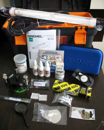 Комплект для ремонта автостёкол EZK-100, США - дрель 220 В