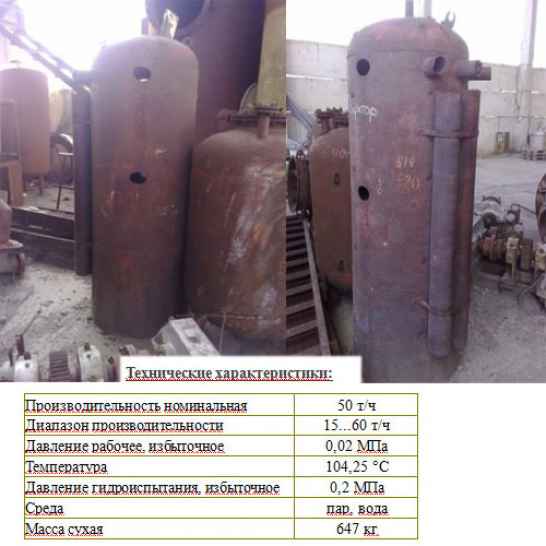 Колонка деаэрационная КДА-50