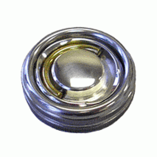 Изготовление печати металлической полированной, со встроенной штемпельной подушкой. Диаметр 30 мм