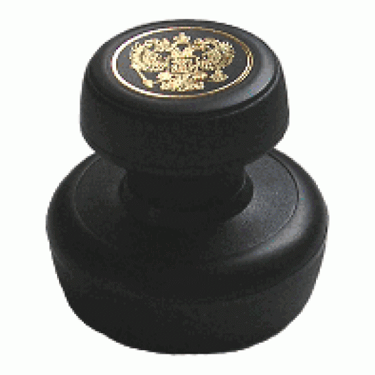 Изготовление печати пластмассовой, черная, ручка 