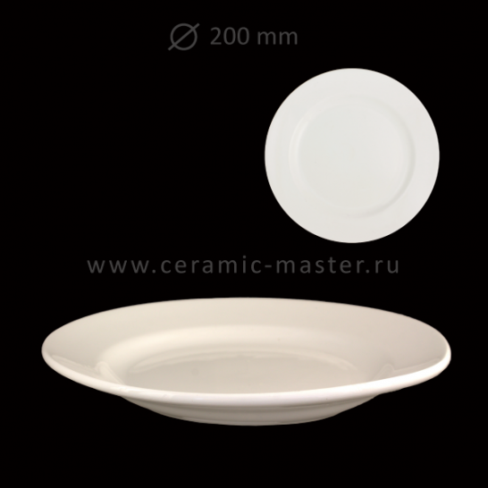 Тарелка мелкая обеденная керамическая 200 мм
