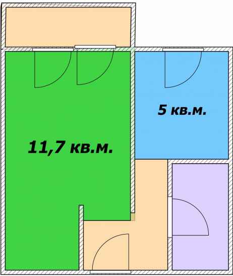 1-комнатная квартира, г.Херсон