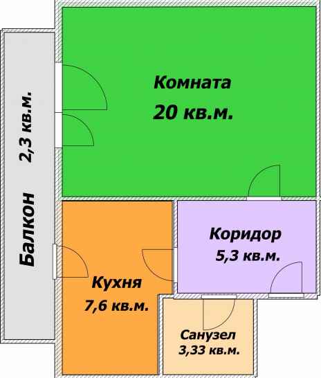 1-комнатная, г.Херсон,( 38 кв.м.)