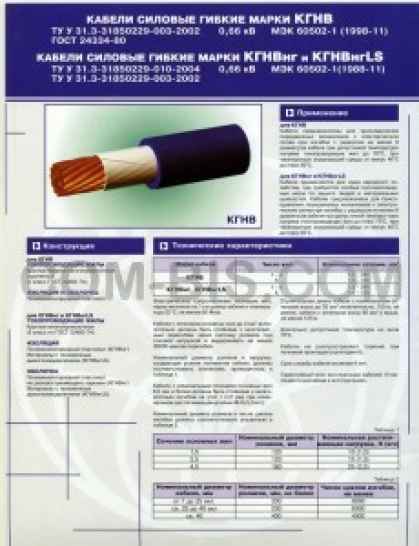 Кабель гибкий силовой БКЗ