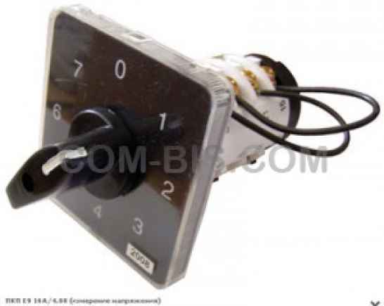 Пакетный переключатель (АсКО ПКП Е9 16/4.88) 2р 16А 8-позиционный