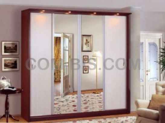 Шкаф купе с двумя раздвижными дверьми с зеркалами 5ш