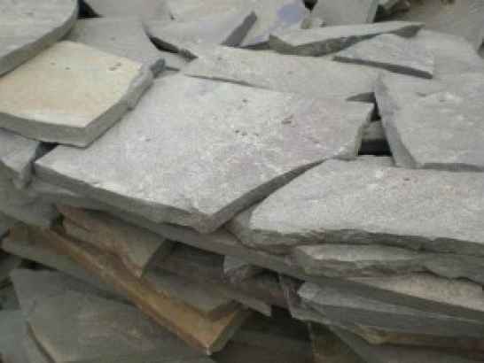 Камень природный пластушка песчаник серо-зеленый натуральный