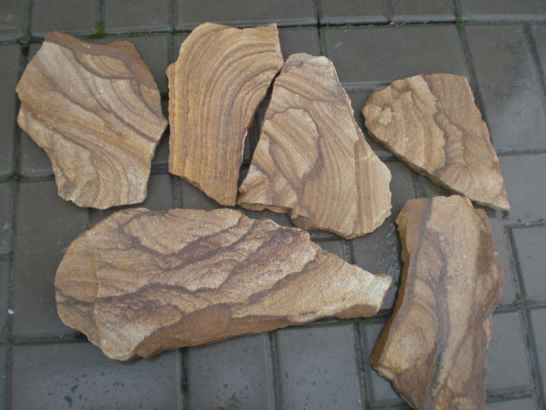 Натуральный камень пластушка песчаник Тигровый природный