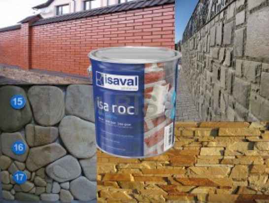 Лак для камня фасадный гидроизоляционный Иза-Рок «мокрый эффект» 4л