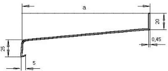 Отливы оконный из оцинкованной ленты, 