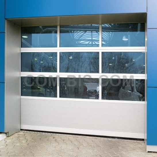 Ворота панорамные секционные Алютех