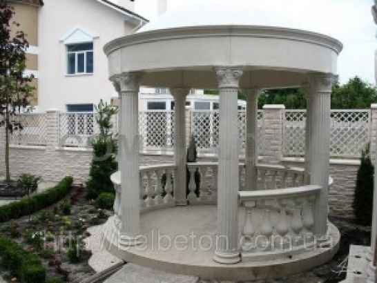 Беседка для сада из декоративного бетона 