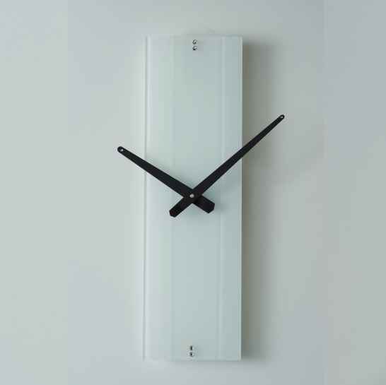 Часы настенные Strip-3 Sklo+Glas, белое стекло