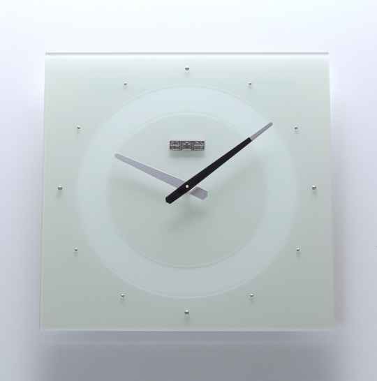 Часы настенные Crystal, белое стекло