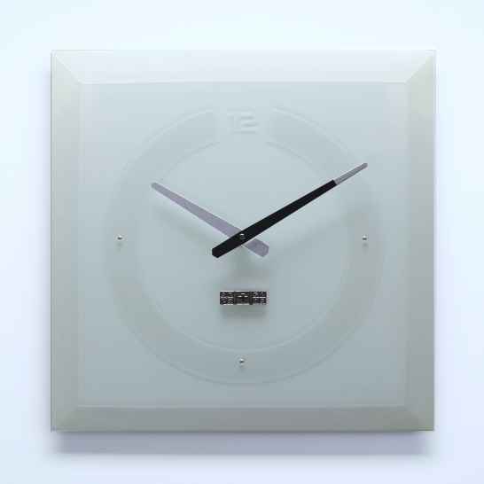 Часы настенные интерьерные Facet-1 Sklo+Glas белый