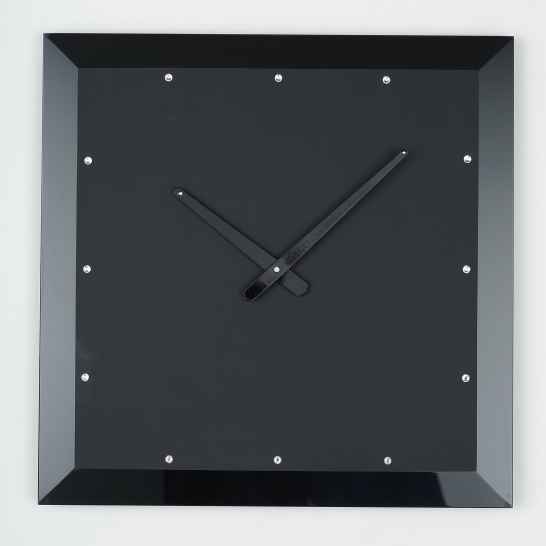 Часы настенные Facet-2, черное стекло
