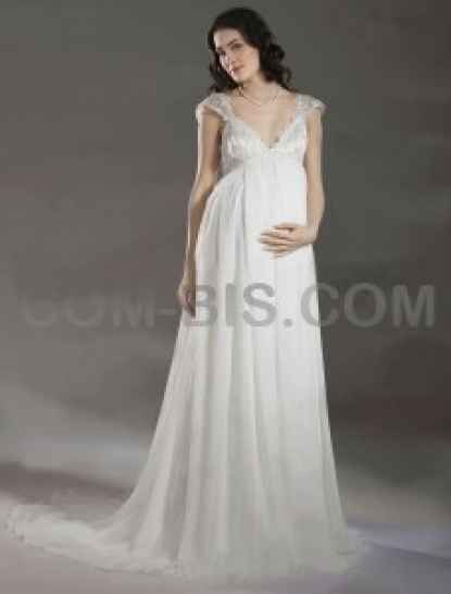 Шифоновое свадебное платье для беременных 00249421