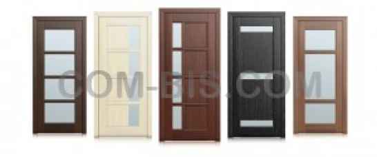 Межкомнатные шпонированные модульные двери М1, Фабрика Бриз