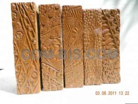 Кирпич печной керамический с лепкой в Египетском стиле 