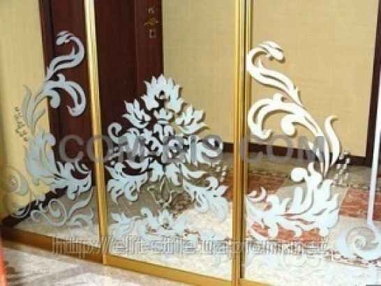 Пескоструйные рисунки на зеркалах