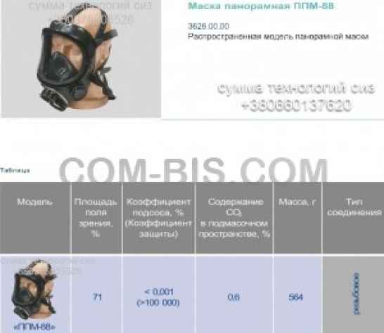 Маска панорамная промышленная ППМ-88          