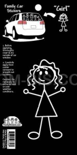 Автомобильная наклейка Девочка