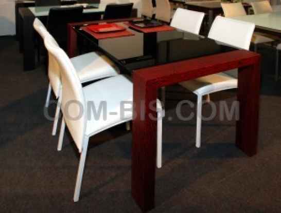 Стол раздвижной  Forte стекло-шпон