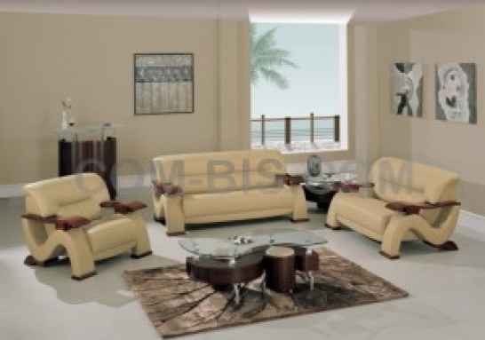 Комплект мебели из натуральной кожи для гостинной