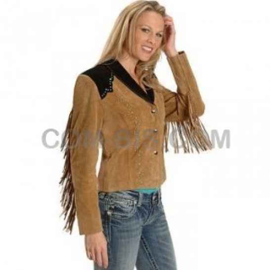 Куртка Sondra Fringe Leather Western Jacket