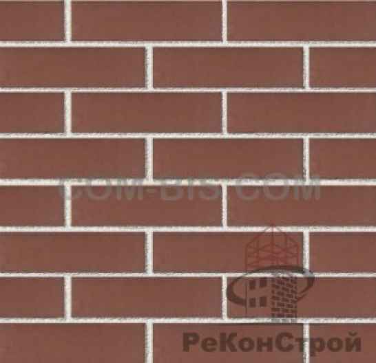 Кирпич облицовочный Керамин, коричневый, гладкий, одинарный, 1 НФ