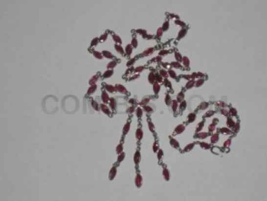 Колье и браслет с натуральными рубинами Angcor