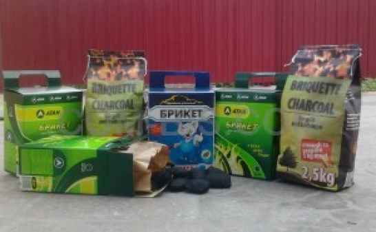 Брикеты древесноугольные, форма - подушечка