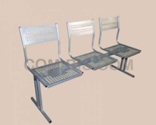 Скамья металлическая перфорированная 1650х560х850