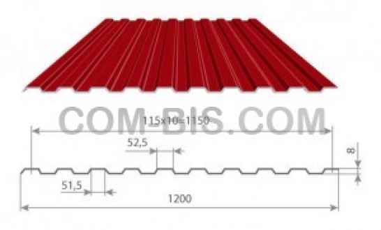 Профнастил С8 с полимерным покрытием
