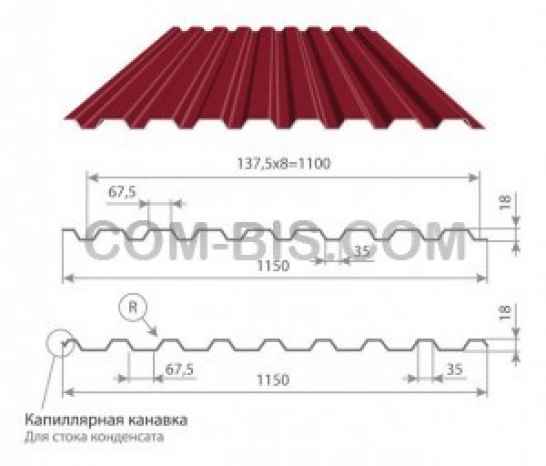 Профнастил СП20 с полимерным покрытием