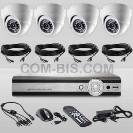 Комплект из видеорегистратора и 4-х купольных камер CoVi Security FVK-3302KIT