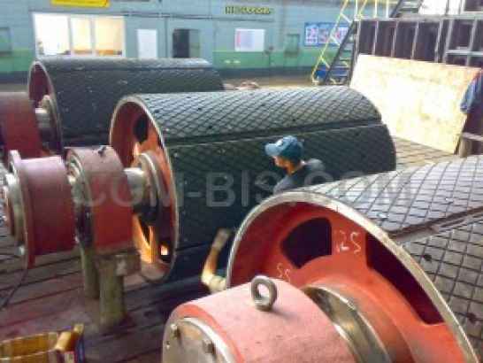 Футерование приводных барабанов ленточных конвейеров